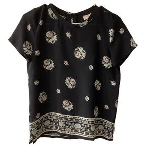 LOFT Outlet Blue and White Floral Blouse size XSP